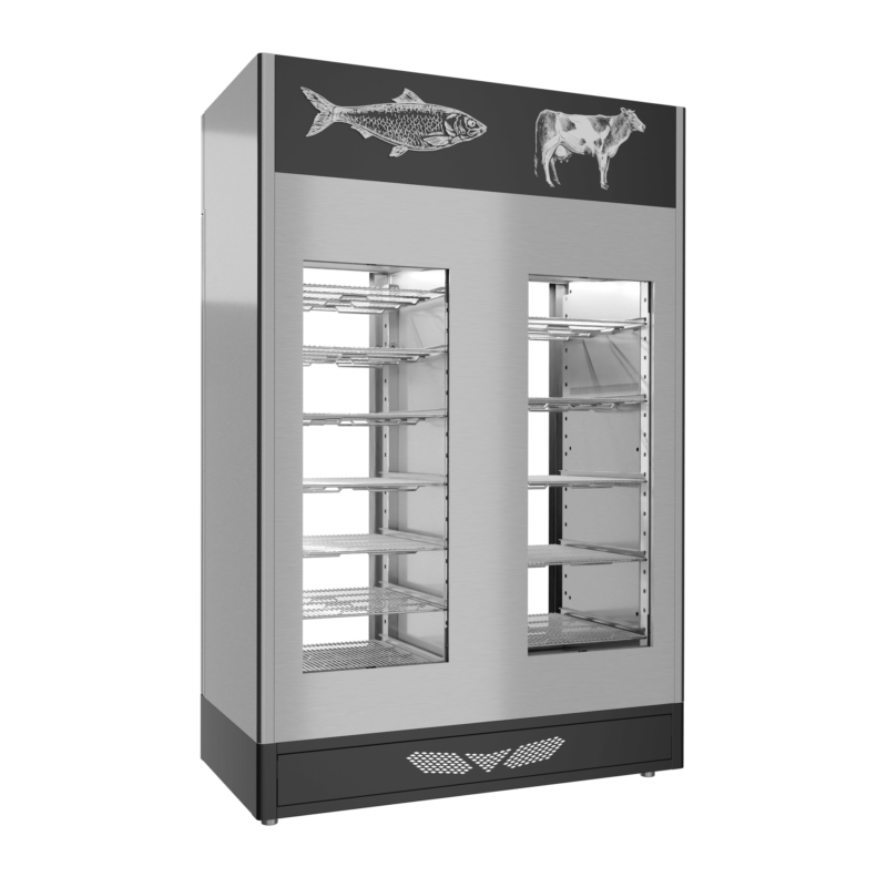 Stagionello® Fish Curing Device Combo 100+100 KG fish/meat due vetri - immagine 12