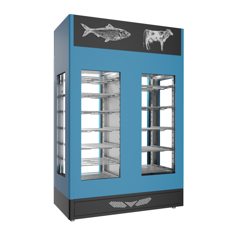 Stagionello® Fish Curing Device Combo 100+100 KG fish/meat 4 vetri - immagine 6